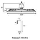 Luminária High Bay Neo Led 77200600 Blumenau Preto