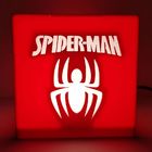 Luminária Homem Aranha Cubo Led Acrílico