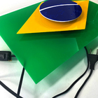 Luminária Iluminada Parede - Bandeira Do Brasil - Decoração C