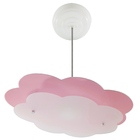 Luminária Infantil Pendente Nuvem Ceu Quarto Criança Bebê Rosa