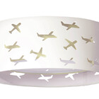 Luminária Infantil Plafon Aviões Duplo 50x16  Cru