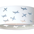 Luminária Infantil Plafon Aviões Duplo 50x16  Cru