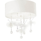 Luminária Infantil Plafon Bailarinas   50x15 Branco