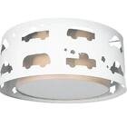 Luminária Infantil Plafon Carrinhos  Cáqui  30x16