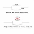 Luminária Infantil Plafon Carrinhos Cáqui 50x16