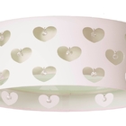 Luminária Infantil Plafon Corções C/ Cristais Branco 50x16