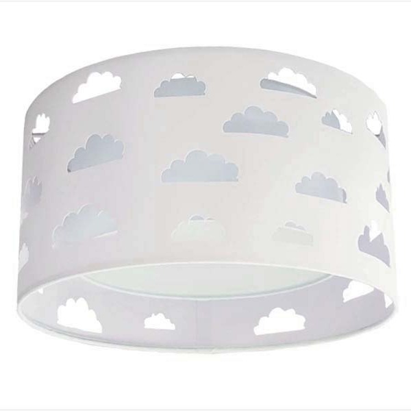Luminária Infantil Plafon Nuvens Duplo Branco 30x16