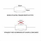 Luminária Infantil Plafon Pérolas 30x15 Cáqui