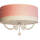 Luminária Infantil Plafon Pérolas  50x15 Rosa