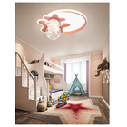 Luminária Infantil Redondo Plafon Estrelas Branco Frio 30w