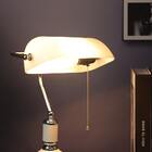 Luminária Inglesa Banker Banqueiro Prata Branca