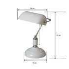 Luminária Inglesa Banker Banqueiro Prata Branca