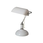 Luminária Inglesa Banker Banqueiro Prata Branca