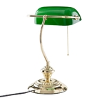 Luminária Inglesa Banqueiro Bronze Envelhecido/Verde