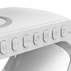 Luminária Inteligente Branca Com Relógio Abajur Rgb Carregado