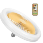 Luminária Lâmpada E27 Ventilador Teto 36w Led Rgb Cor Branco