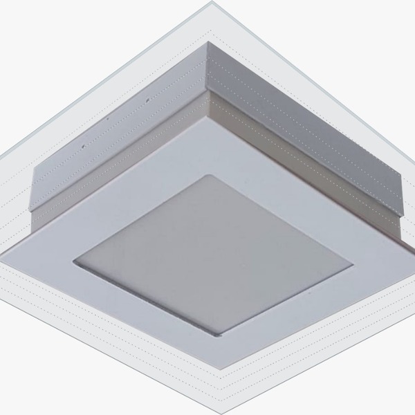 Luminária Led 9w Sobrepor Branco Lisboa Quadrado 3000k - Tual