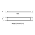 Luminária Led Blumenau Slim De Sobrepor 100cm 36w Bivolt 6500