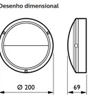 Luminária Led De Parede Bws150 5.8w Neutro Psu 220v Philips