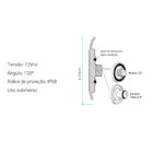 Luminária Led De Piscina 9w 125mm Encaixe 3/4 Pol. Branco Que