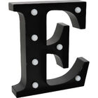 Luminária Led Decorativa Letra E Cazza Preta