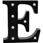 Luminária Led Decorativa Letra E Cazza Preta