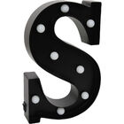 Luminária Led Decorativa Letra S Cazza Preta