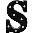 Luminária Led Decorativa Letra S Cazza Preta