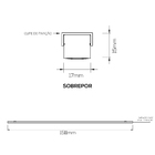 Luminária Led Integrado Perfil Sobrepor 151cm 22w - Looz Fábr