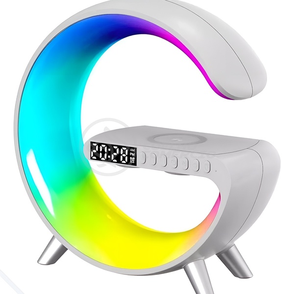 Luminária Led Inteligente Rgb Com Relógio Despertador Carrega