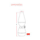 Luminária Led Lampião Recarregável 3000k Avant