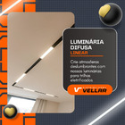 Luminária LED Linear Difusa 10W para Trilho Magnético 30cm –