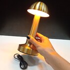 Luminária Led Mesa Usb Metal 21x9x9cm Dourado