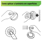 Luminária LED para Móveis LLUM Redondo Plástico Prata 0,3W