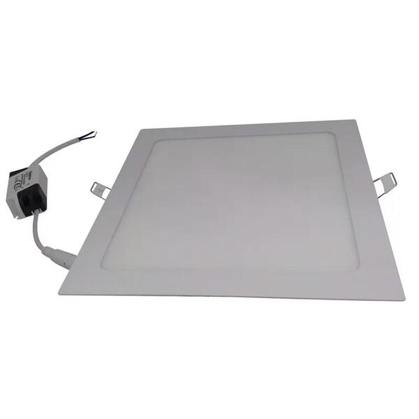 Luminária Led Plafon Embutir Espaçolux Quadrada Amarela 24w 3