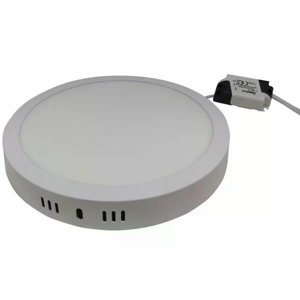 Luminária Led Plafon Sobrepor Espaçolux Redonda Amarela 18w 3