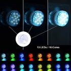 Luminaria Led Rgb Controle Remoto 6 Unidades Iluminaçao Pisci