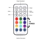 Luminaria Led Rgb Controle Remoto 6 Unidades Iluminaçao Pisci