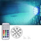 Luminaria Led Rgb Controle Remoto 6 Unidades Iluminaçao Pisci