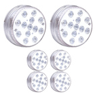 Luminaria Led Rgb Controle Remoto 6 Unidades Iluminaçao Pisci