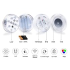 Luminaria Led Rgb Controle Remoto 6 Unidades Iluminaçao Pisci