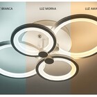 Luminaria Led Sala Four Side Circles Silver Mg134 -110/220v -