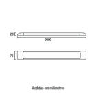 Luminária Led Slim 100cm Blumenau Branco