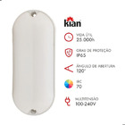 Luminária Led Tartaruga 12w Oval Branca Fria Bivolt