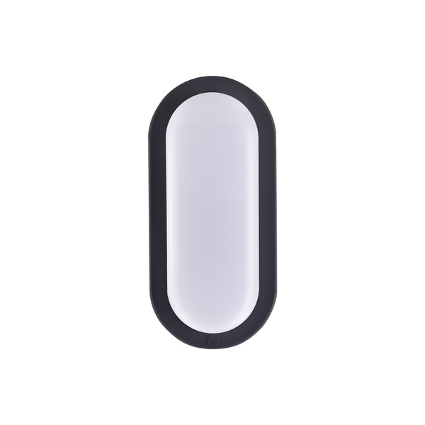 Luminária Led Tartaruga Preto Oval 12w 6500k - Kian