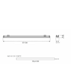 Luminária Led Taschibra Embutir Perfil Convex 56 16w Preta Bi