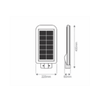 Luminária Led Taschibra Solar Tr Sun Poste 20w Preto 6500k C/