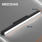 Luminária Linear 10W Difusa para Trilho Magnético 30cm – Bran
