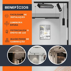 Luminária Linear Fixa Difusa 30W 60cm para Trilho Magnético –