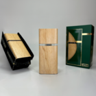 Luminária Log Led 110v Decorativa De Mesa Preta Em Madeira -